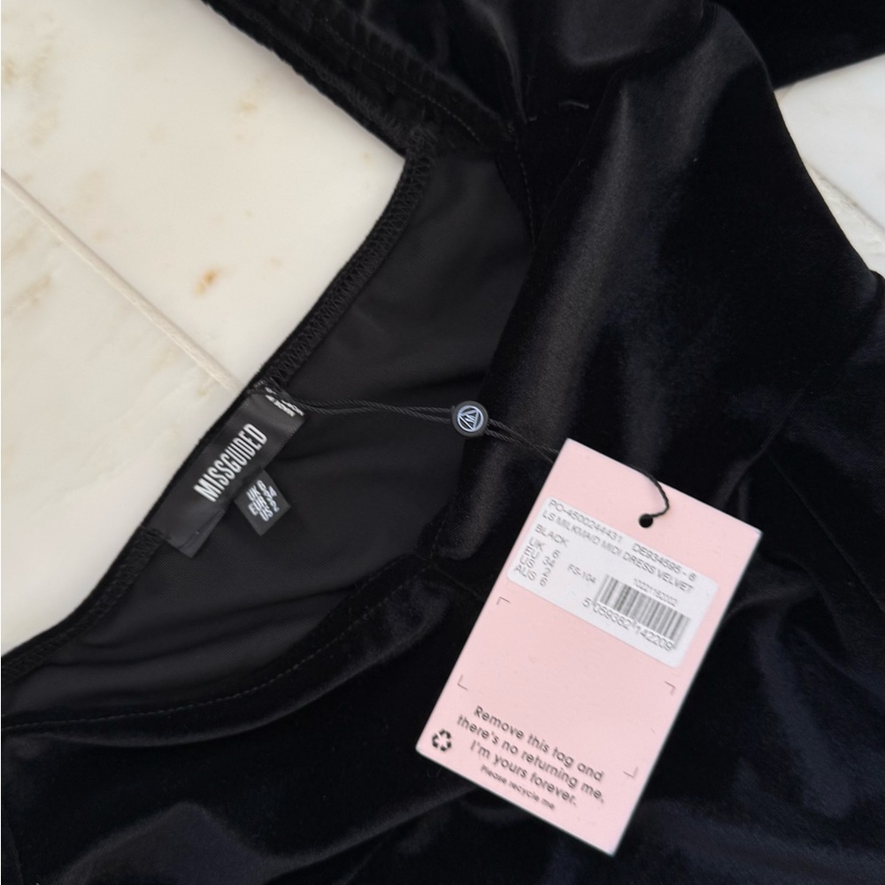 Missguided Black Long Sleeve Dress